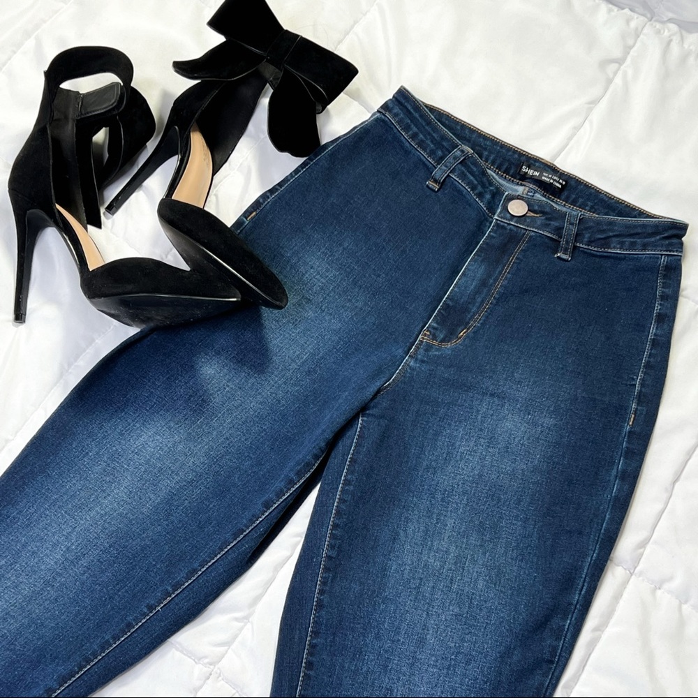 Shein Curvy High Waist Flare Leg Jeans